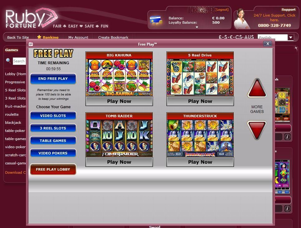 Ruby Fortune Local casino 40 100 percent free Spins for example